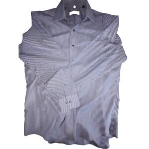 Donald J Trump‎ Large Signature Collection Blue Dress Shirt 345